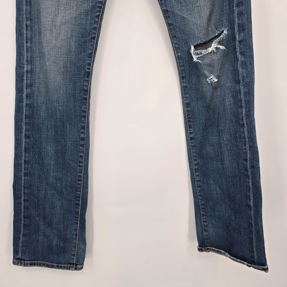 AG Adriano Goldschmied The Tomboy Boyfriend Fit Distressed Jeans Medium Wash - Picture 8 of 13